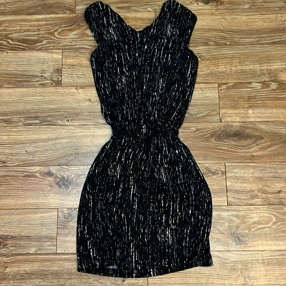NWOT Max Studio Mini Dress Black and Tan XS - Picture 2 of 3